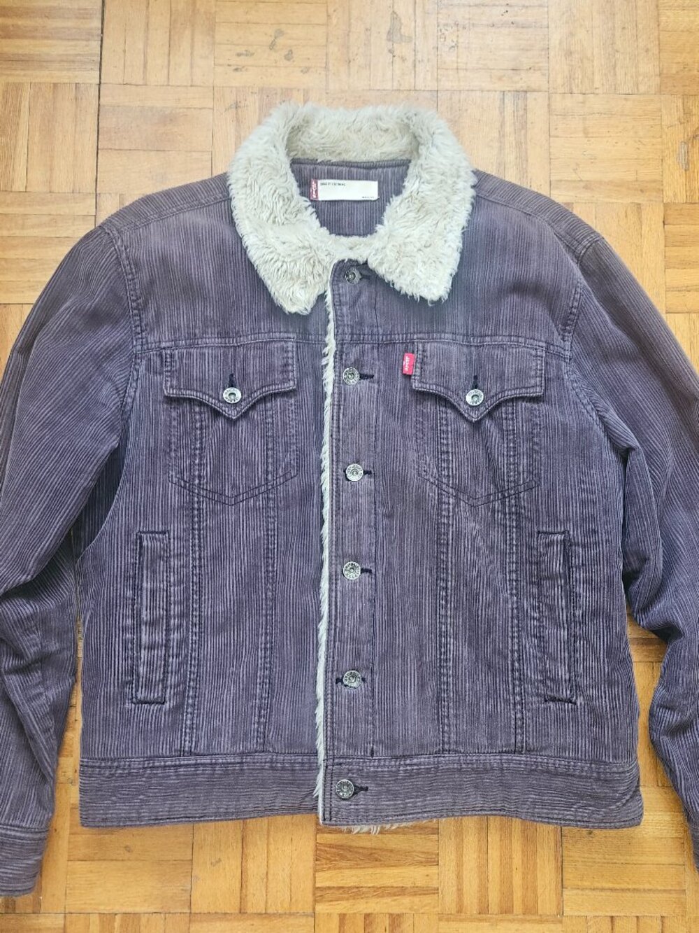 Vintage Levi's Sherpa Lined Denim Trucker Jacket - Western Style - M